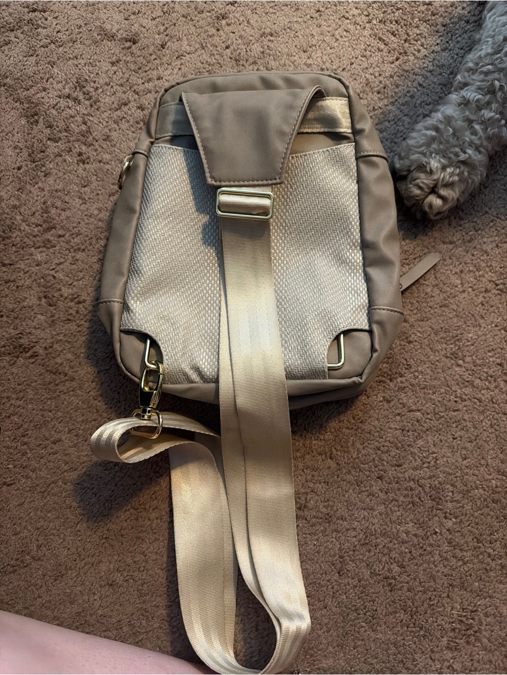 Petunia Pickle Bottom Criss-Cross Sling Diaper Bag Backpack Neutrals - Picture 3 of 3